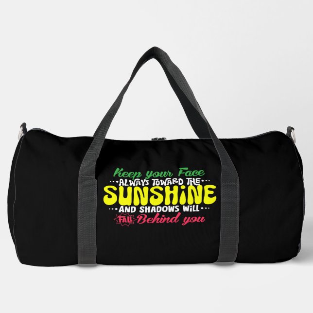 Sonne Schatten fallen hinter das Gesicht Duffle Bag (Vorderseite)