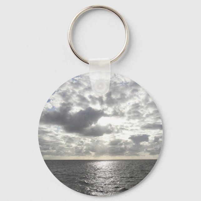 Sonne scheint durch Wolken Schlüsselanhänger (Vorderseite)