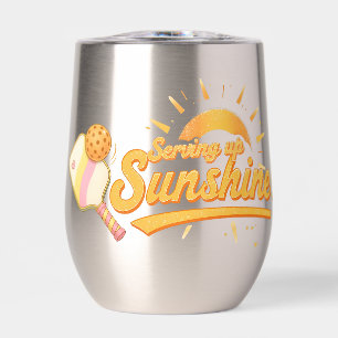 Sonne Servieren Sonniges Pastell-Pickleball-Lebe