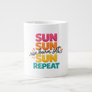 Sonne Sonne Aufgang Brennen Untergang Sonne Wieder Jumbo-Tasse