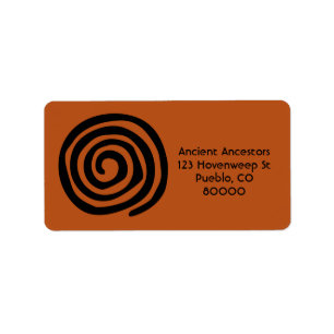 Sonne Spirale Native American Petroglyph Symbol Adressaufkleber