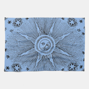 Sonne Sterne Antike Nacht Himmel Mittelalter Zodia Geschirrtuch