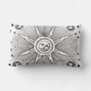 Sonne Sterne Antike Nacht Himmel Mittelalterlicher Lendenkissen