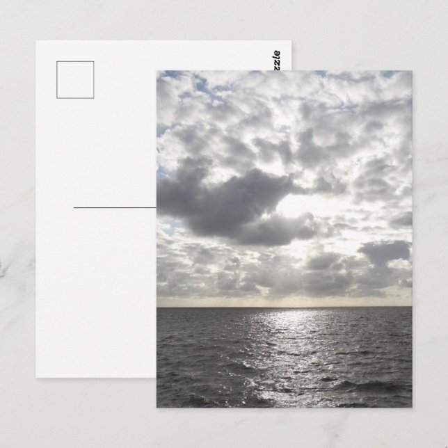 Sonne strahlt durch Wolken Postkarte (Vorne/Hinten)