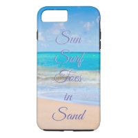 Sonne, Surfen, Zehen in Sand