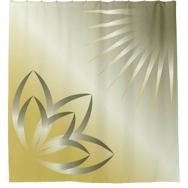 Sonne und Blume Duschvorhang (Vorderseite)
