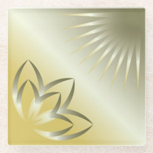 Sonne und Blume Glasuntersetzer