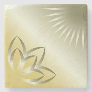 Sonne und Blume Steinuntersetzer