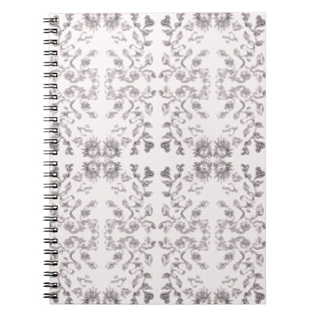 Sonne und Blumen Muster  Notizblock (Vorderseite)