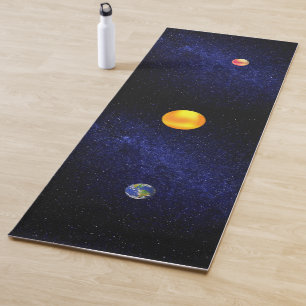Sonne und Erde auf der Milchstraße Yogamatte