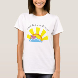 Sonne und kleiner Vogel auf der Cloud Baby Dusche T-Shirt