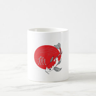 Sonne und Koi Kaffeetasse
