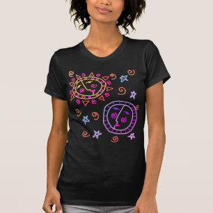 Sonne und Mond Abstrakte Kunst zu tragen T-Shirt