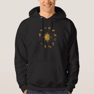 Sonne und Mond alle Zodiaka-Zeichen Hoodie
