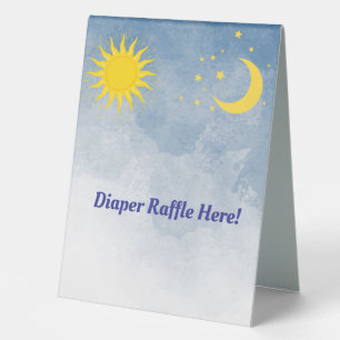 Sonne und Mond Baby Shower Schilder