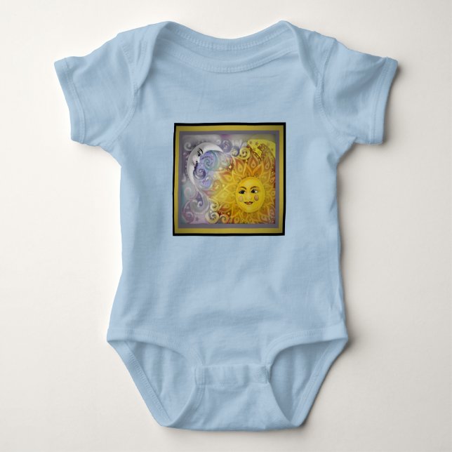 Sonne und Mond Baby Strampler (Vorderseite)