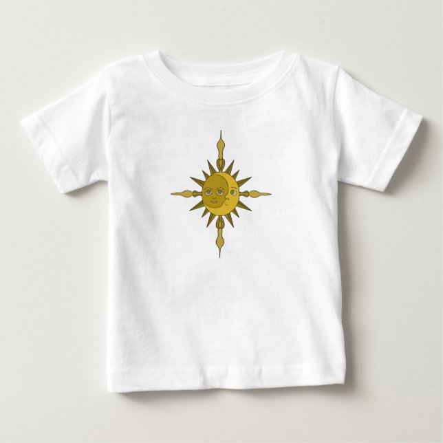 Sonne und Mond Baby T-shirt (Vorderseite)