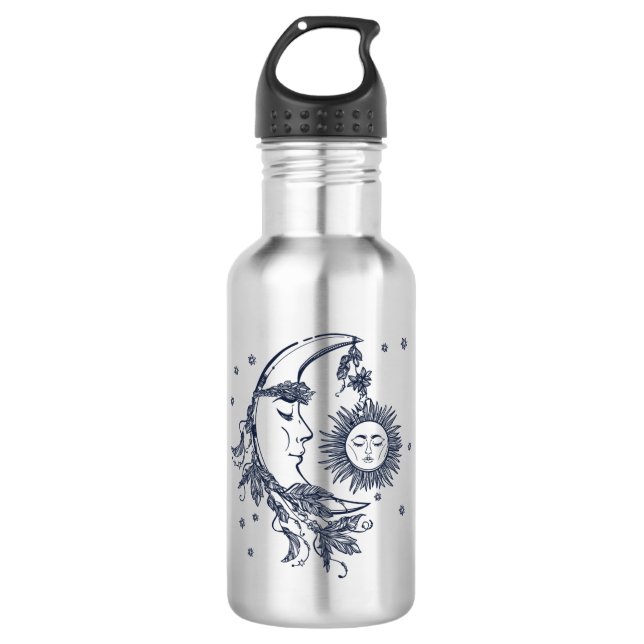 Sonne und Mond Edelstahlflasche (Vorderseite)