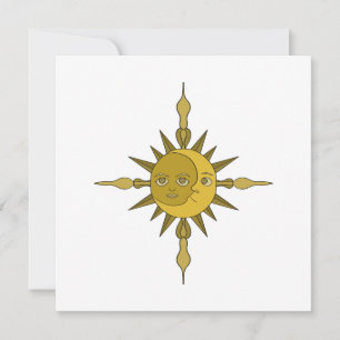 Sonne und Mond Feiertagskarte