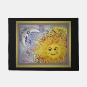 Sonne und Mond  Fußmatte