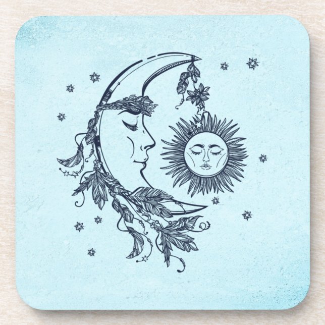 Sonne und Mond Getränkeuntersetzer (Vorderseite)