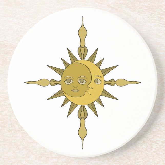 Sonne und Mond Getränkeuntersetzer (Vorne)