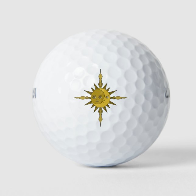Sonne und Mond Golfball (Vorderseite)