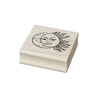Sonne und Mond Gummistempel