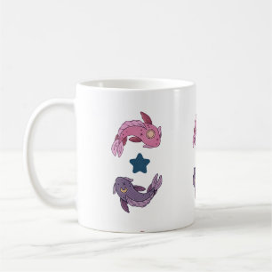 Sonne- und Mond-Koi-Fisch Himmelsfische-Kunst Kaffeetasse