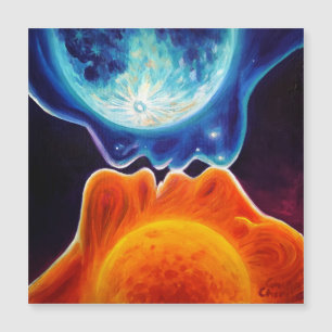 Sonne und Mond küssen   Magnetkarte