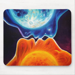 Sonne und Mond küssen Mousepad