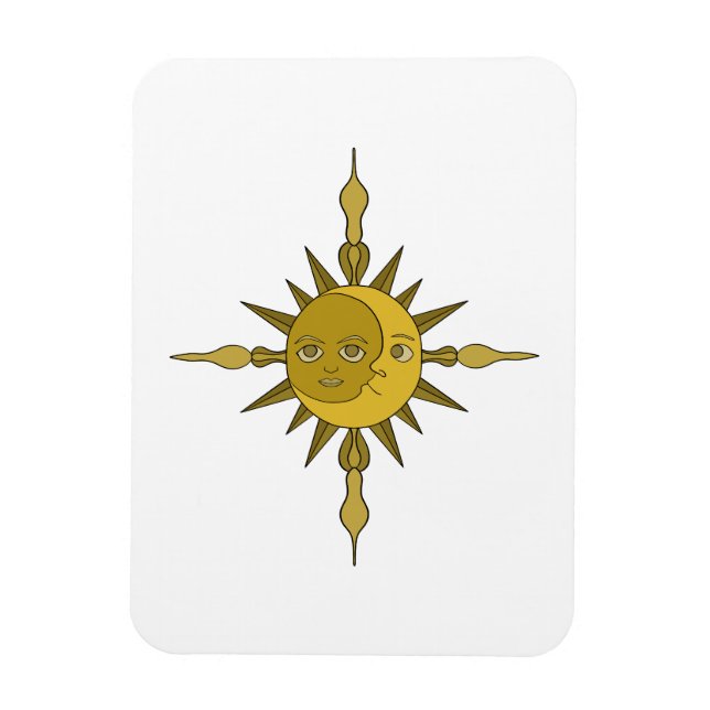 Sonne und Mond Magnet (Vertikal)