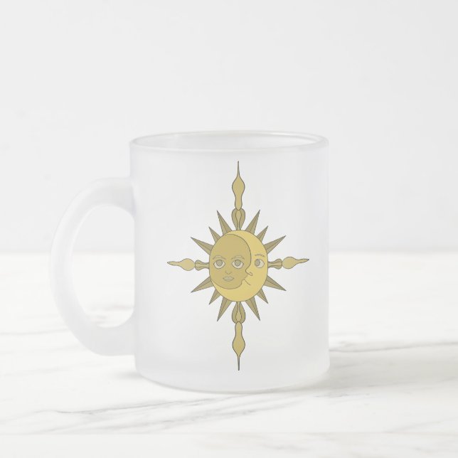 Sonne und Mond Mattglastasse (Links)