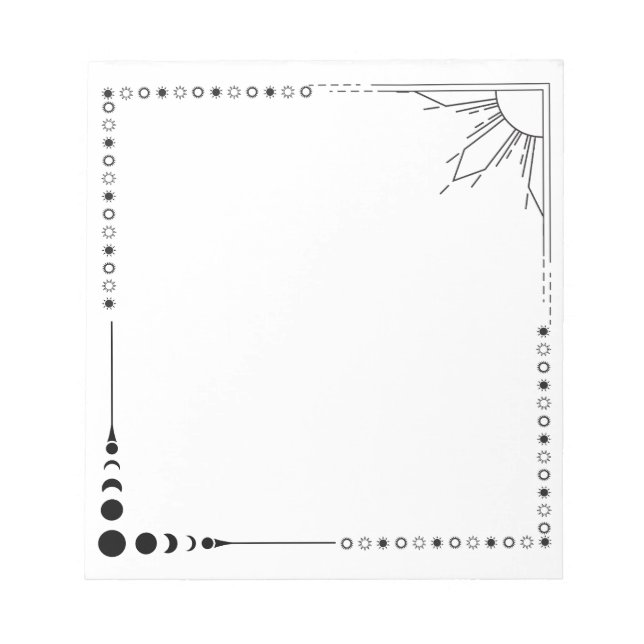 Sonne und Mond Notizblock (Vorderseite)