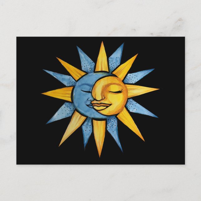 Sonne und Mond Postkarte (Vorderseite)
