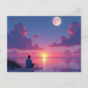 Sonne und Mond Postkarte