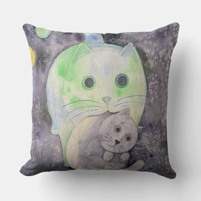 Sonne und Mond Reversible Pillow Kissen (Vorderseite)