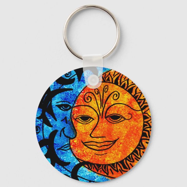 Sonne und Mond Schlüsselanhänger (Vorderseite)