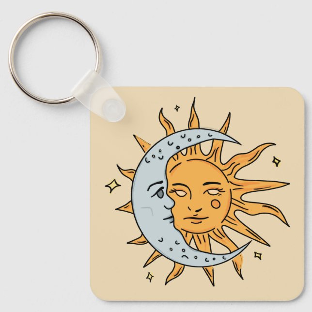 Sonne und Mond Schlüsselanhänger (Vorderseite)