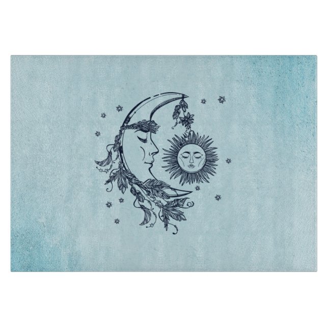 Sonne und Mond Schneidebrett (Vorderseite)