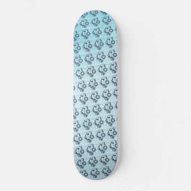 Sonne und Mond Skateboard (Vorderseite)