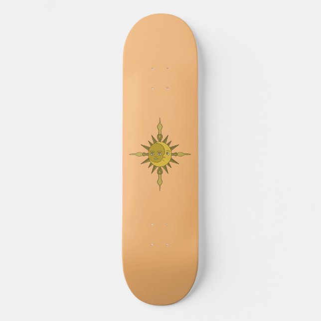 Sonne und Mond Skateboard (Vorderseite)