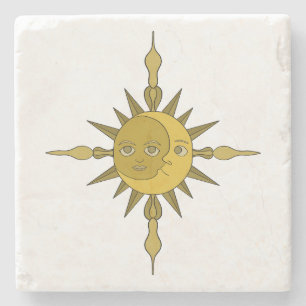 Sonne und Mond Steinuntersetzer