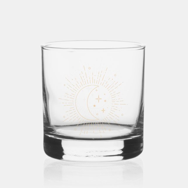 Sonne und Mond Whiskyglas (Vorderseite)