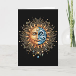Sonne Und Mond Zellular Boho Mystisch Hipe 90er  Karte