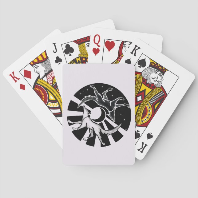 Sonne und Mondwölfe Spielkarten (Rückseite)