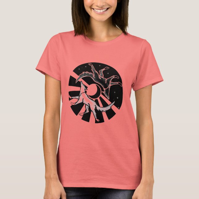 Sonne und Mondwölfe T-Shirt (Vorderseite)