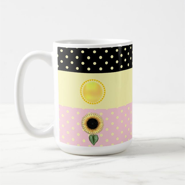 Sonne und Punkte Kaffeetasse (Links)