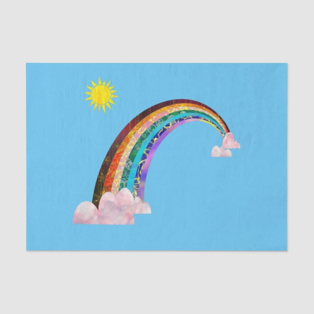 Sonne und Regenbogen 2 Seidenpapier (Vorderseite)