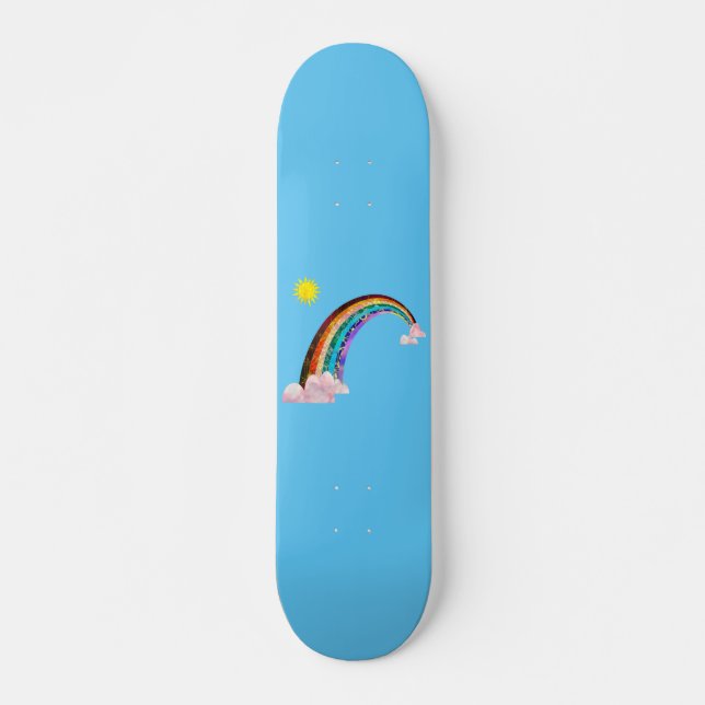 Sonne und Regenbogen 2 Skateboard (Vorne)
